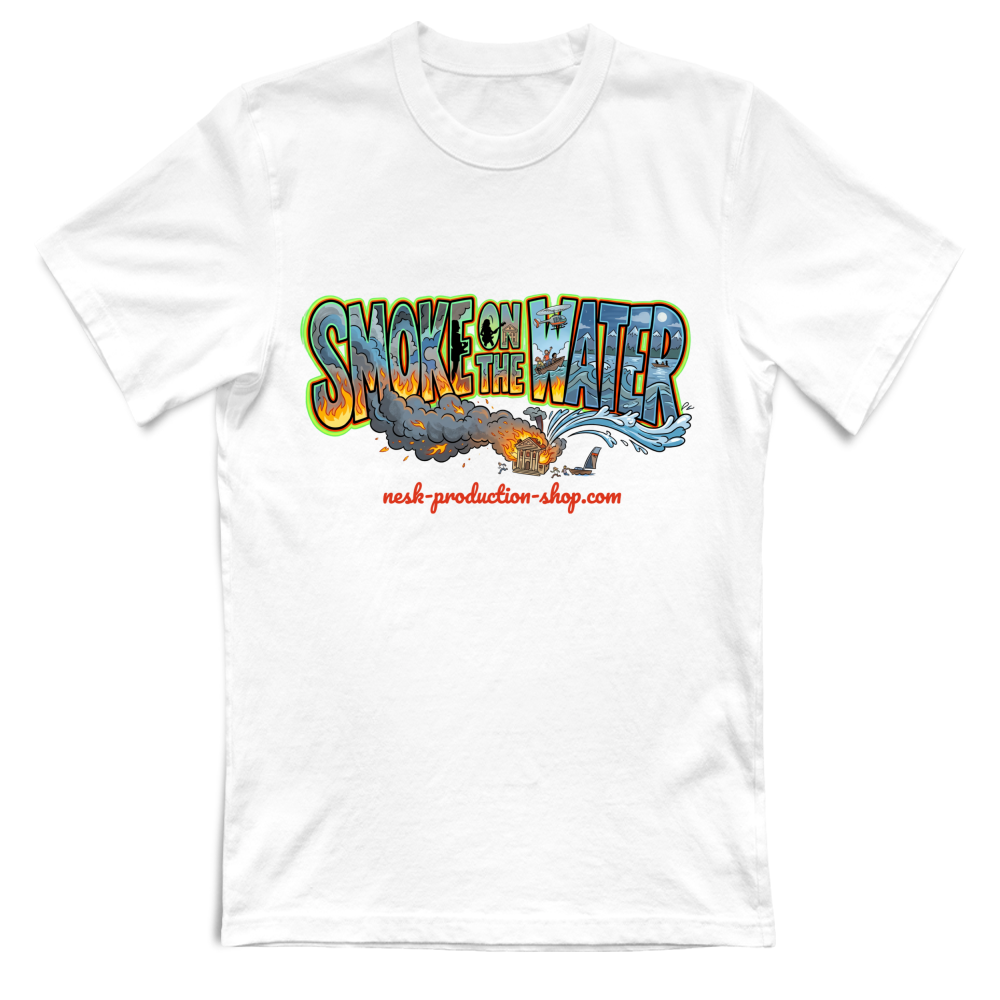 T-Shirt Unisex Large linea smoke on the water