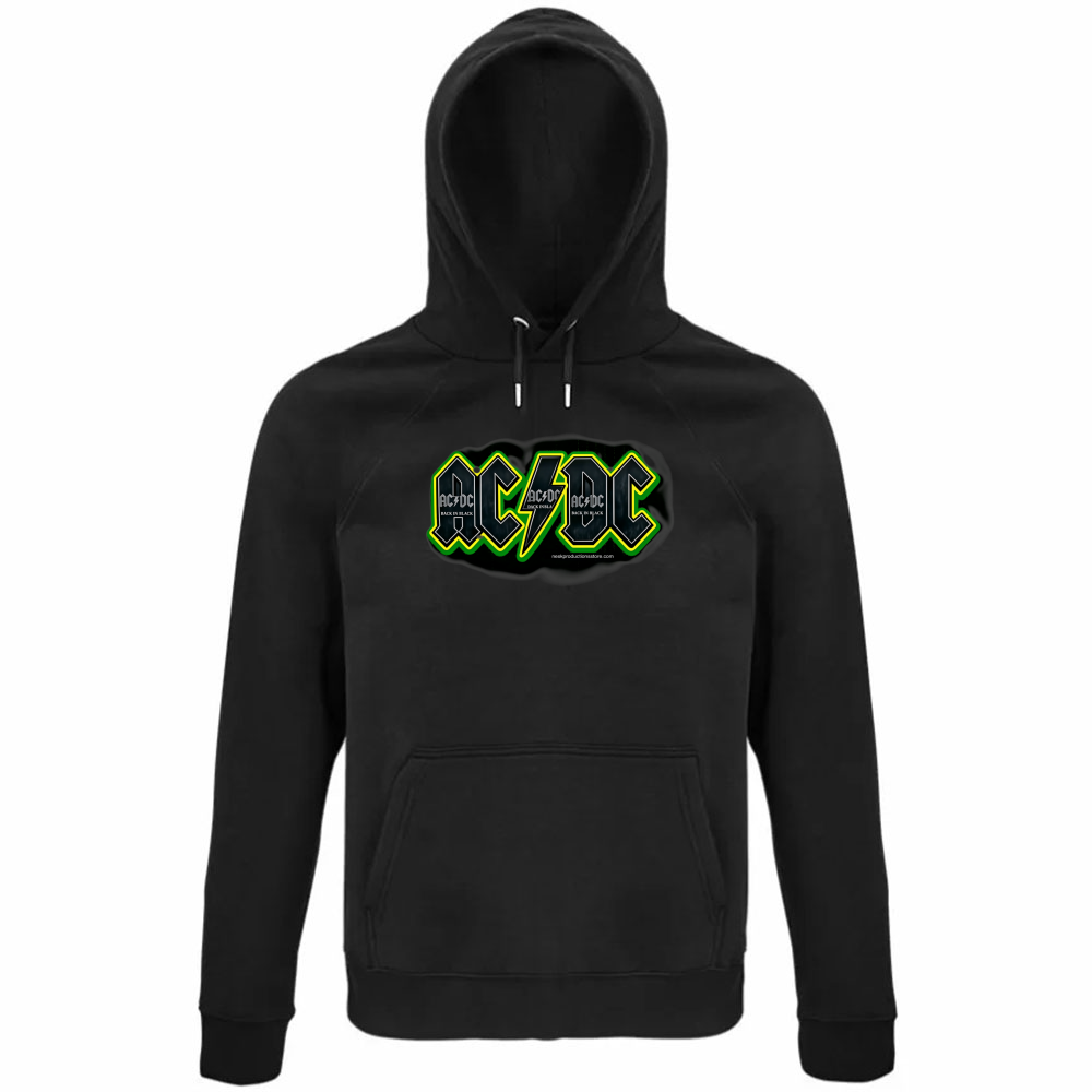 Felpa Organica Unisex Cappuccio linea AC/DC   A