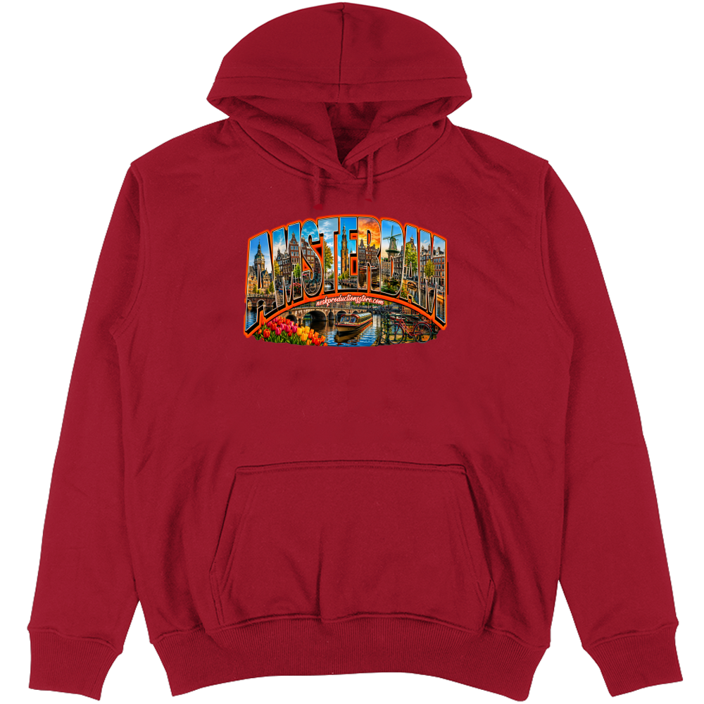Felpa Unisex con Cappuccio linea amsterdam