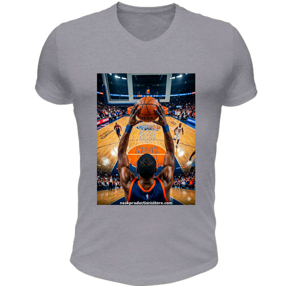 T-Shirt Unisex Scollo V linea basket