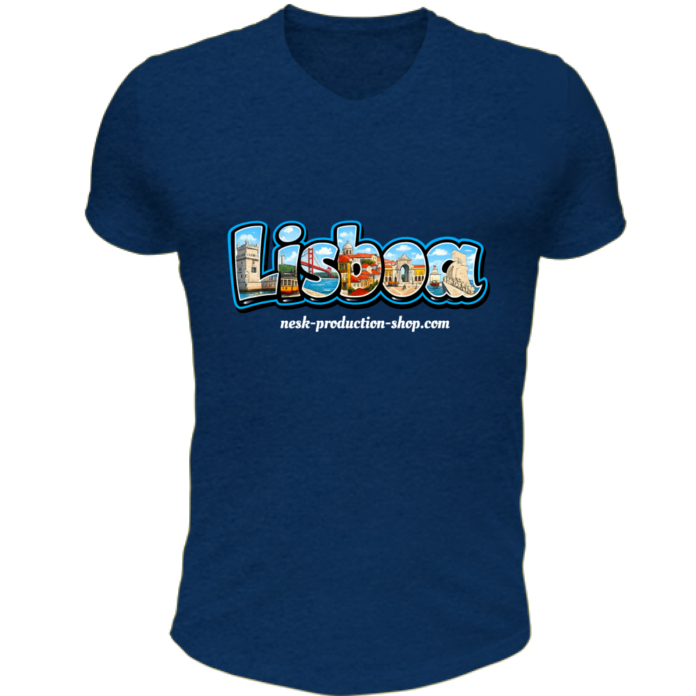 T-Shirt Unisex Scollo V linea lisboa