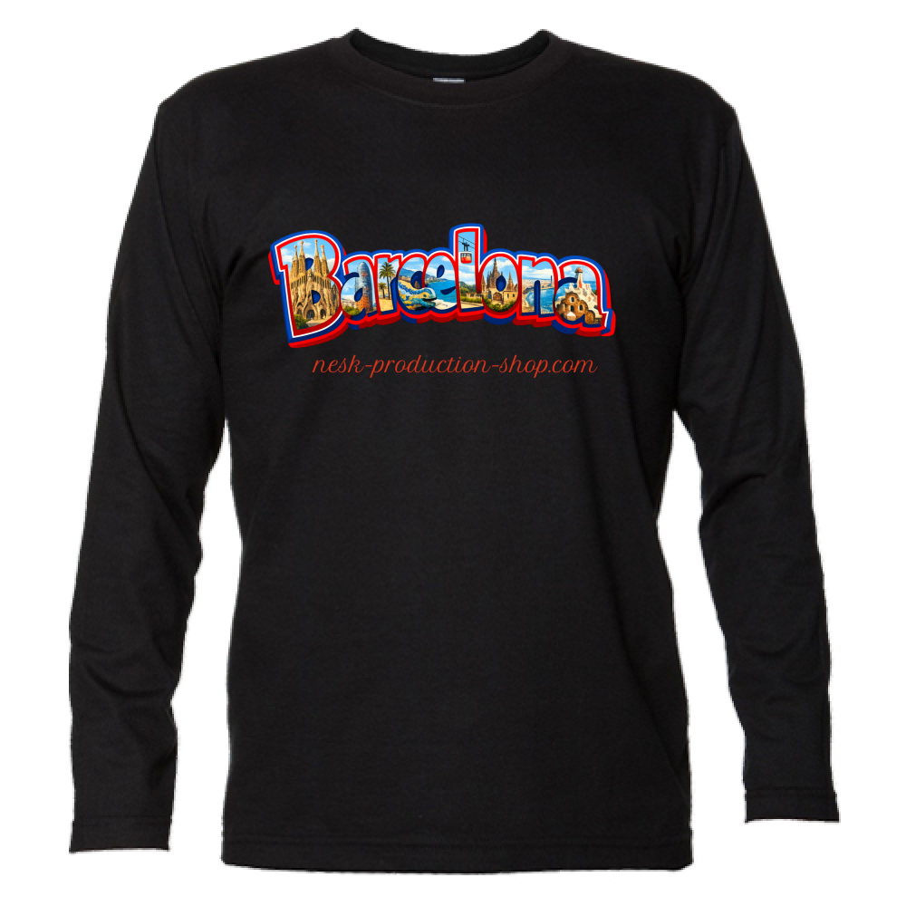 T-Shirt Unisex Manica Lunga linea Barcellona
