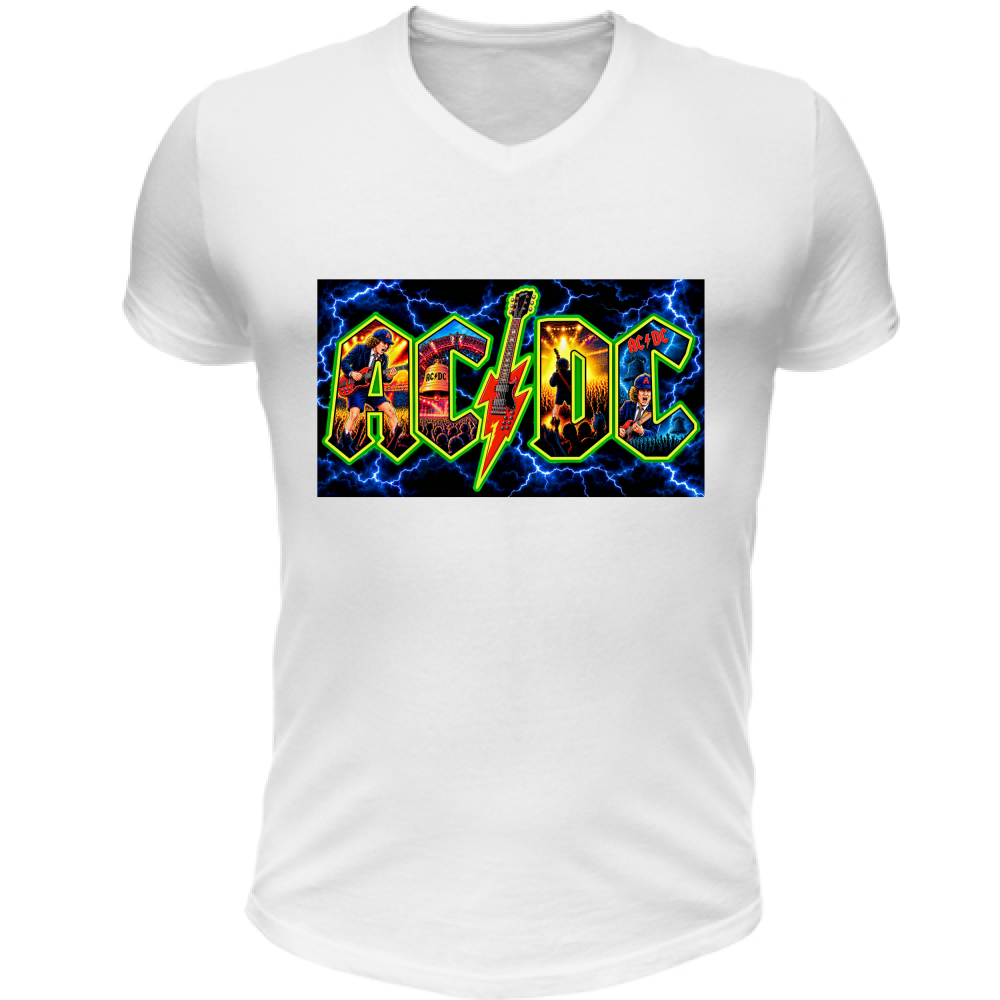 T-Shirt Unisex Scollo V linea ac/dc B
