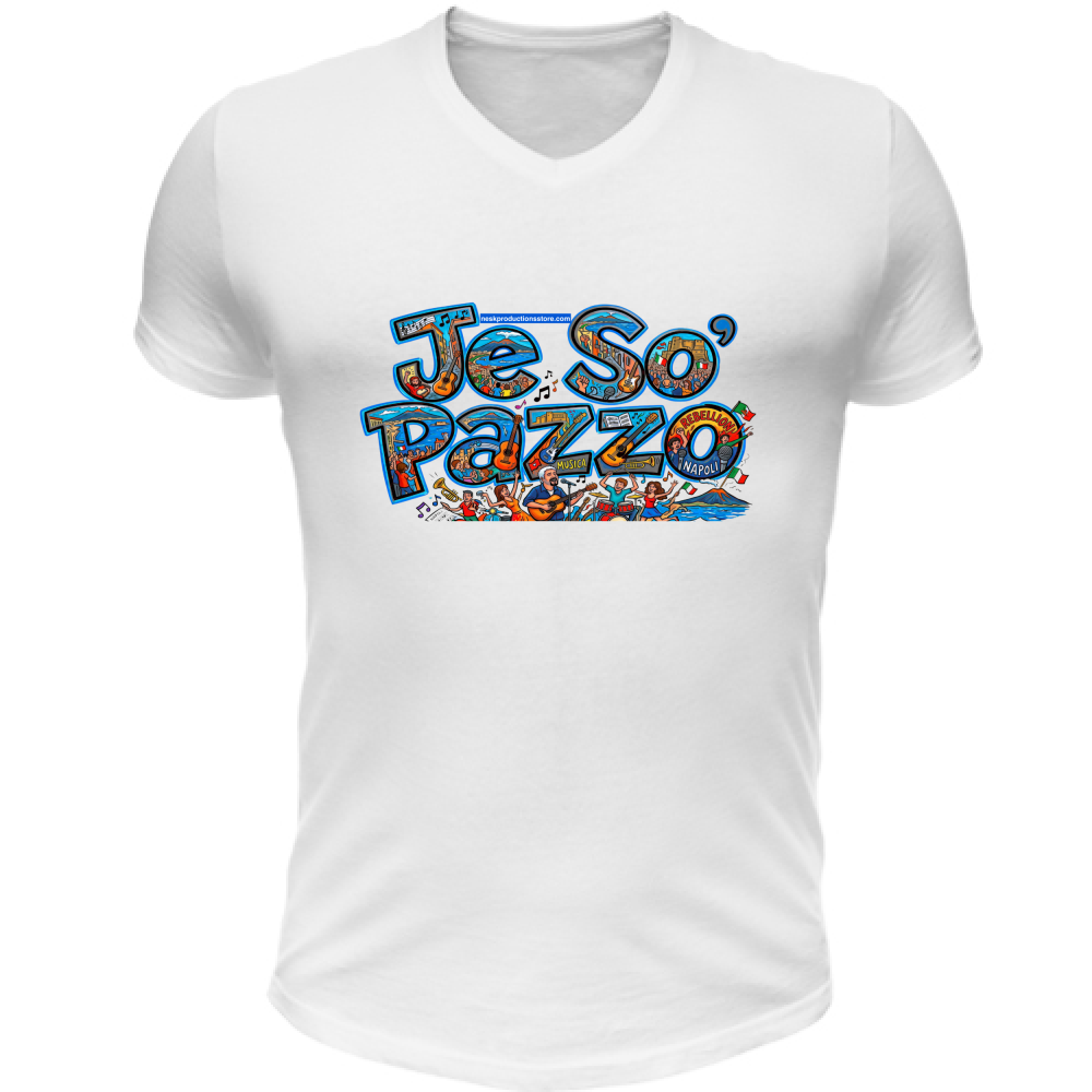 T-Shirt Unisex Scollo V linea je so pazzo A