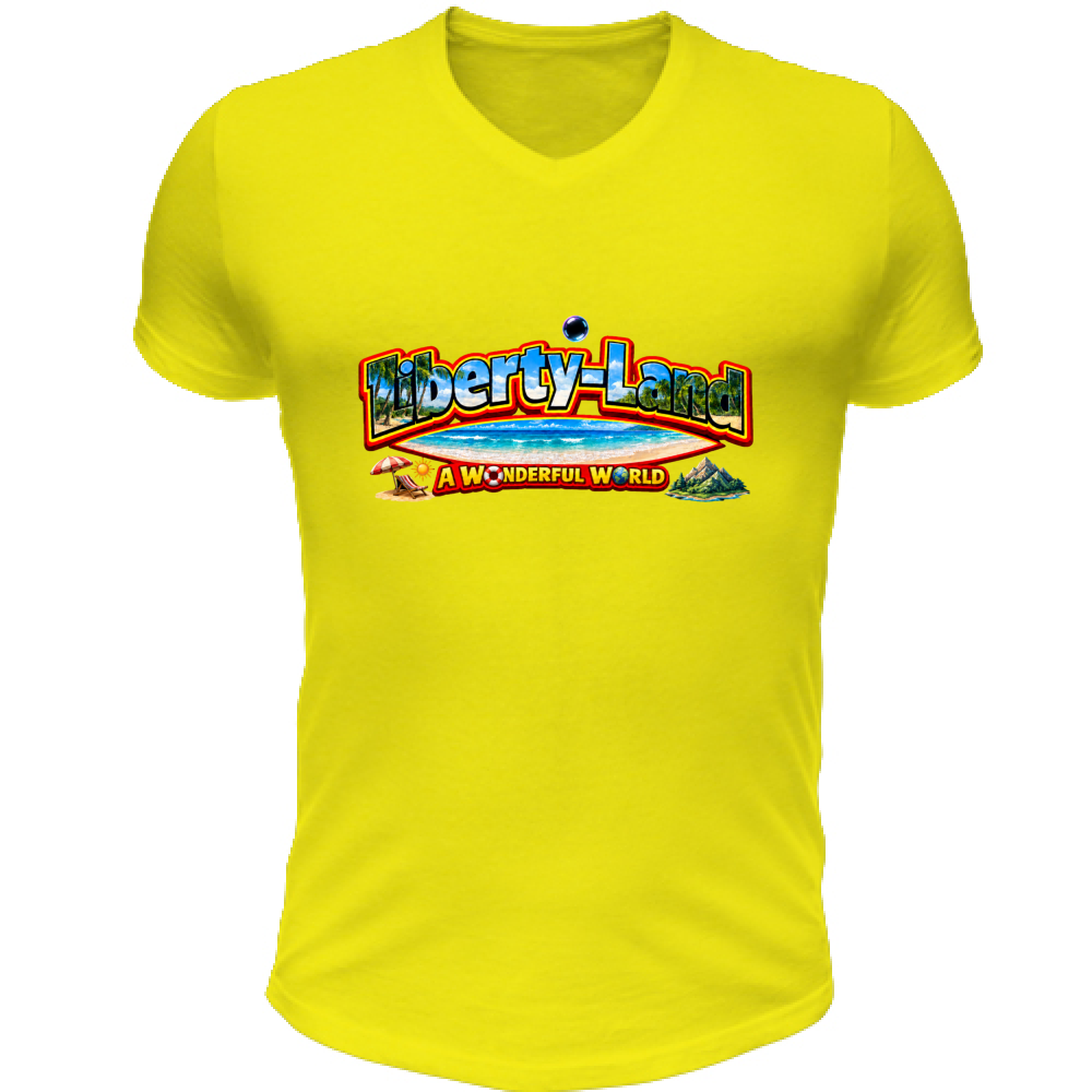 T-Shirt Unisex Scollo V Maglietta Verso un Mondo Migliore e Oltre