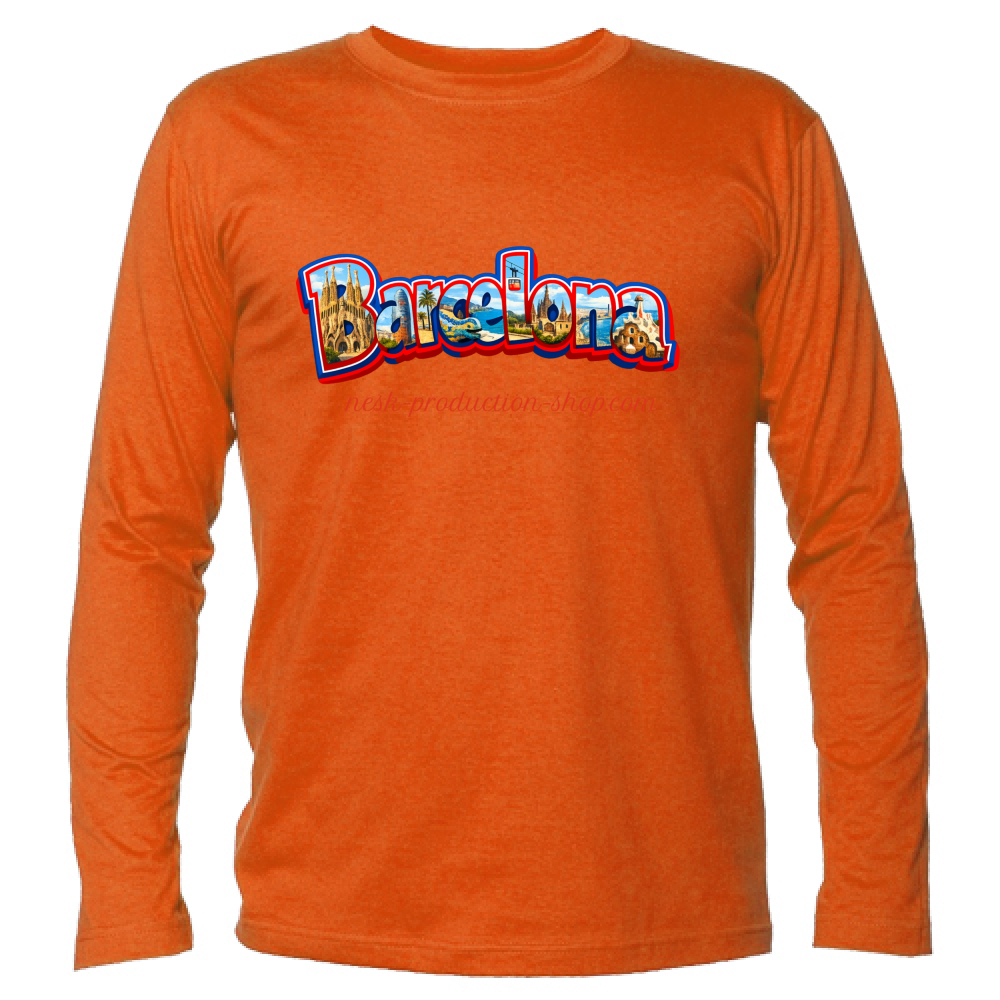T-Shirt Unisex Manica Lunga linea Barcellona