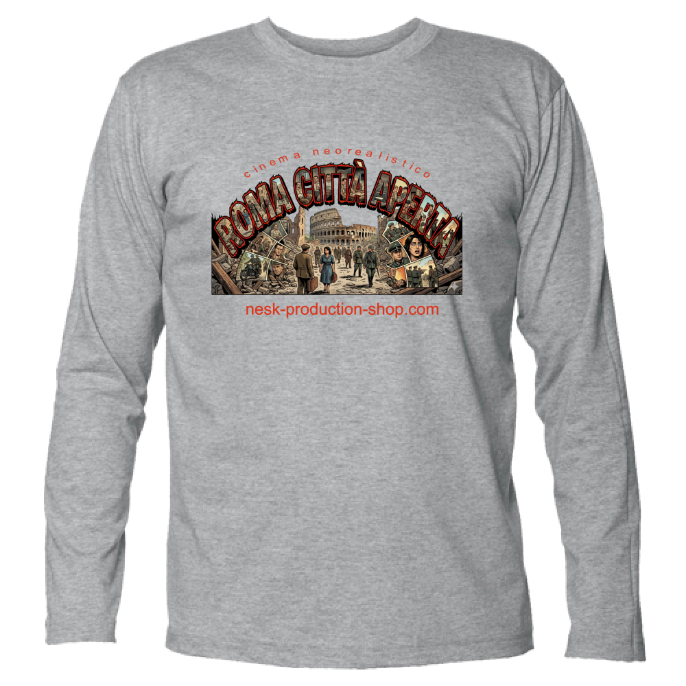 T-Shirt Unisex Manica Lunga linea roma città aperta