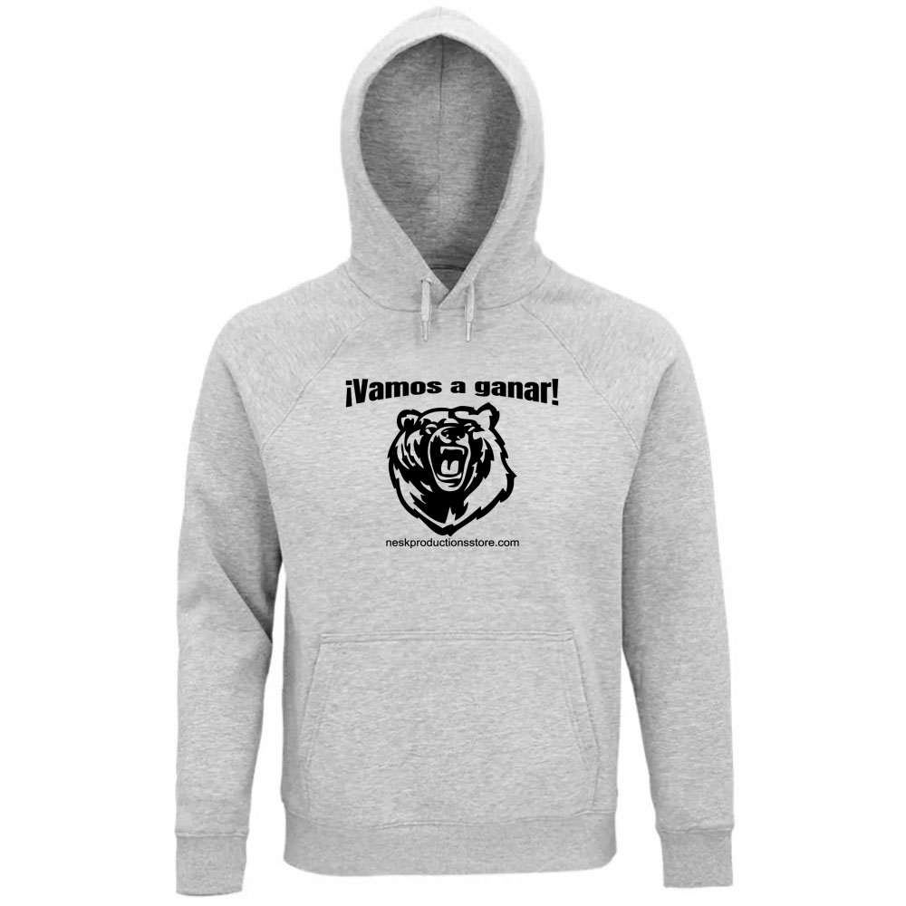 Felpa Organica Unisex Cappuccio linea vamos a ganar