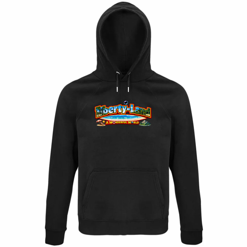 Felpa Organica Unisex Cappuccio Maglietta Verso un Mondo Migliore e Oltre