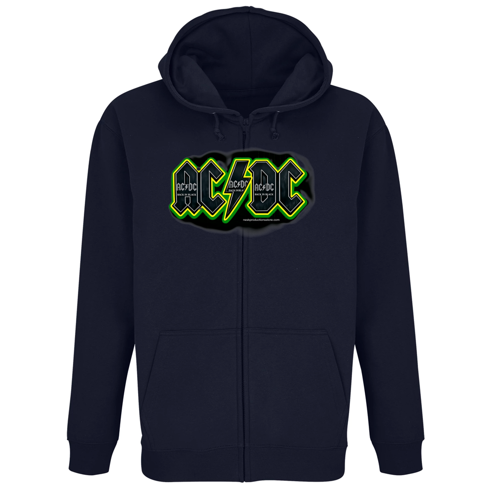 Felpa Premium Cappuccio Zip linea AC/DC   A