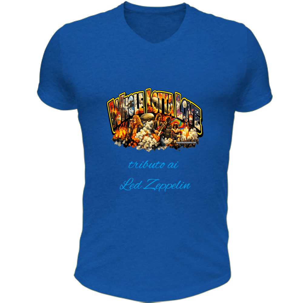 T-Shirt Unisex Scollo V linea Whole lotta love
