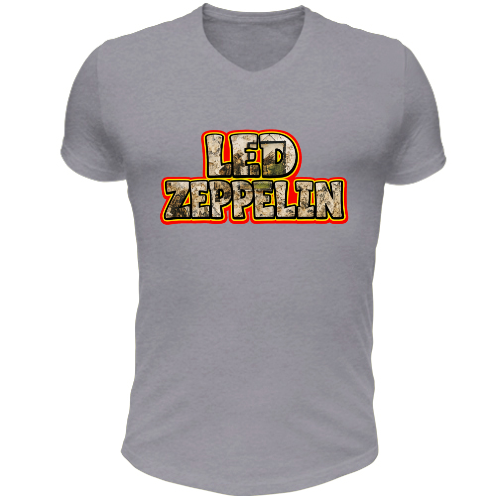 T-Shirt Unisex Scollo V linea led zeppelin