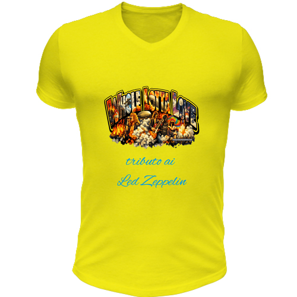 T-Shirt Unisex Scollo V linea Whole lotta love