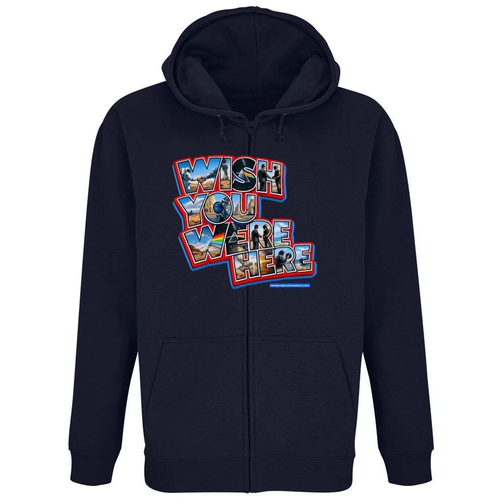 Felpa Premium Cappuccio Zip linea wish you were here A