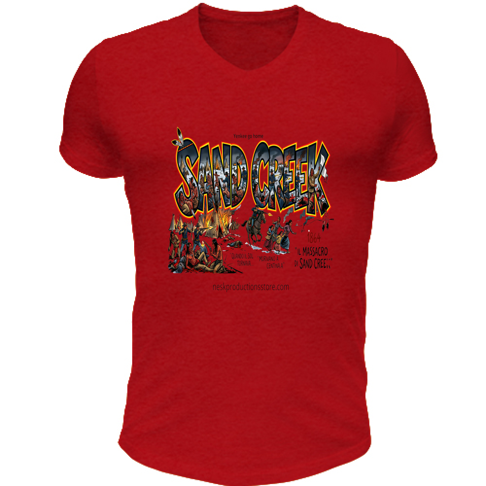 T-Shirt Unisex Scollo V linea Sand Creek 1A