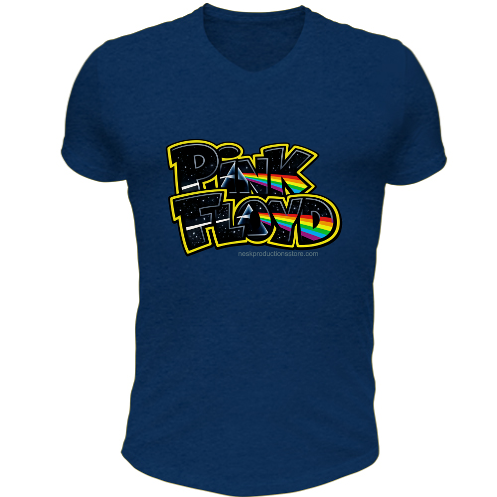 T-Shirt Unisex Scollo V linea Pink Floyd
