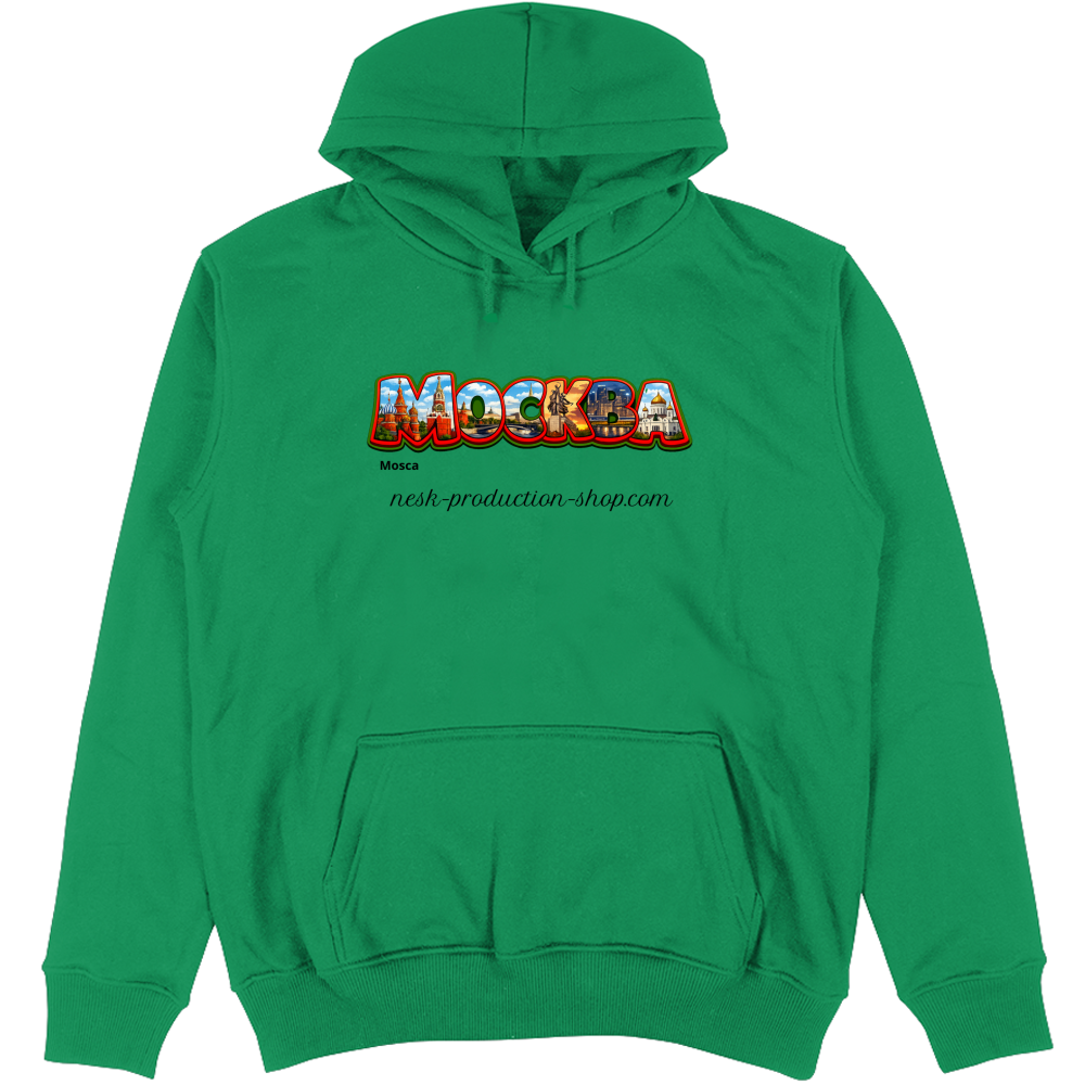 Felpa Unisex con Cappuccio linea mosca