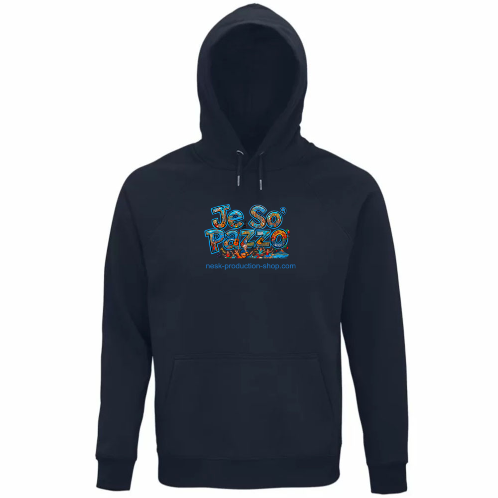 Felpa Organica Unisex Cappuccio linea je so pazzo