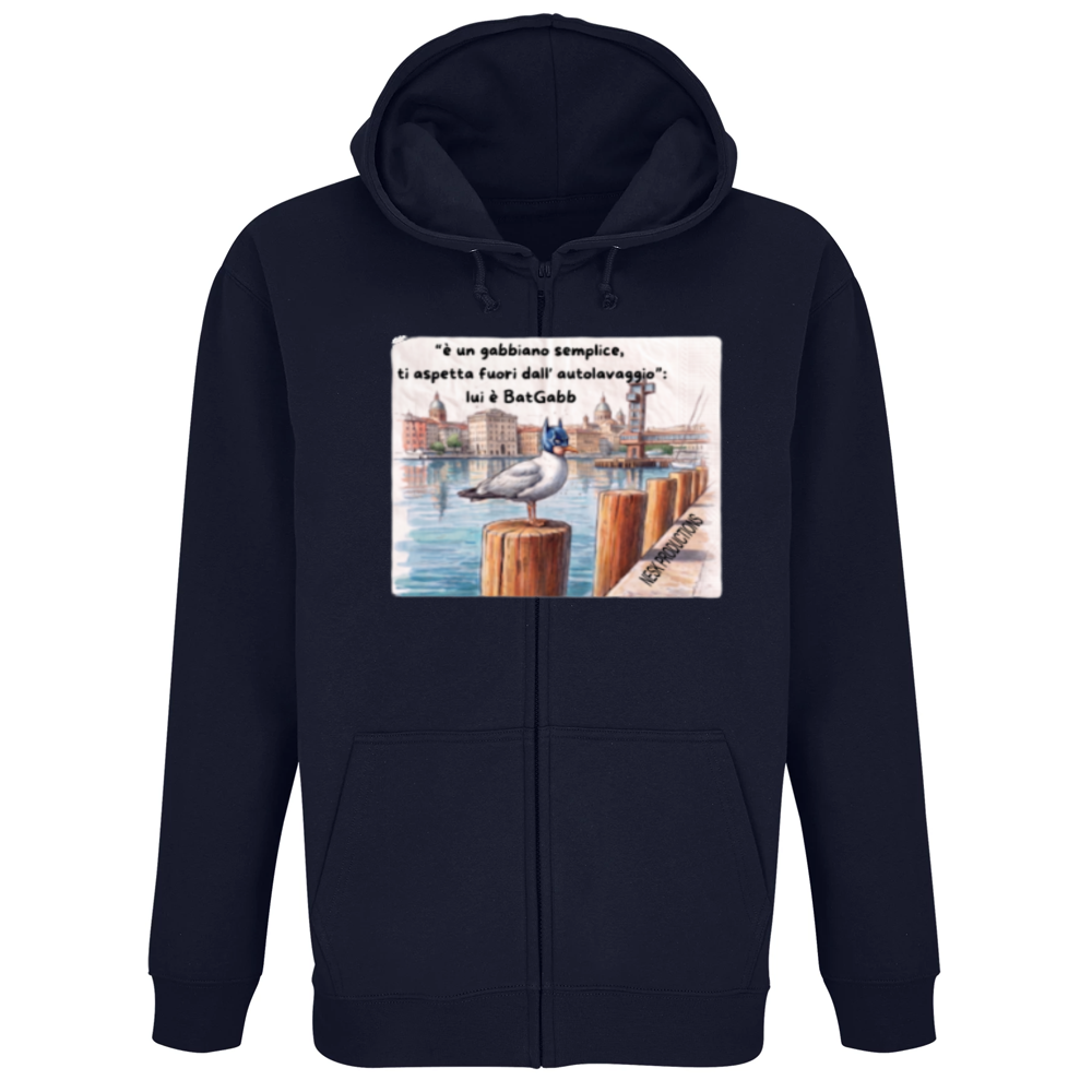 Felpa Premium Cappuccio Zip T-Shirt BatGabb Will Returns