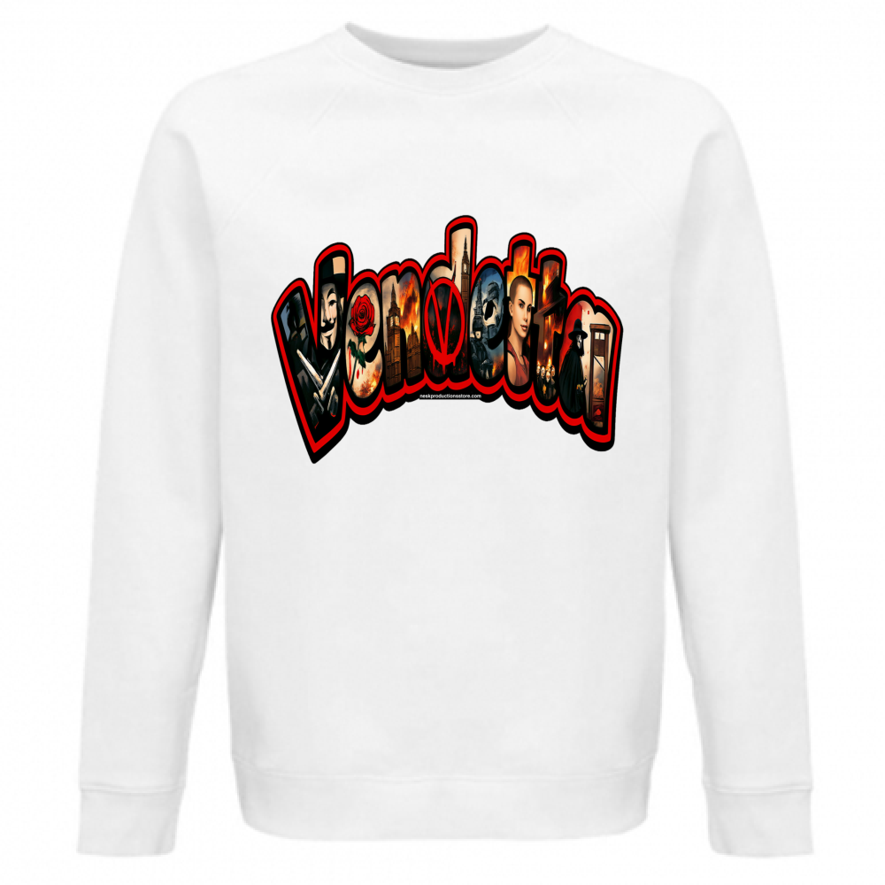 Felpa Unisex Organica Linea V per Vendetta A
