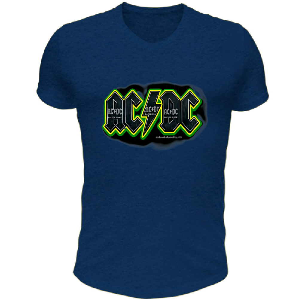 T-Shirt Unisex Scollo V linea AC/DC   A