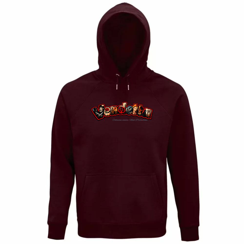 Felpa Organica Unisex Cappuccio linea vendetta