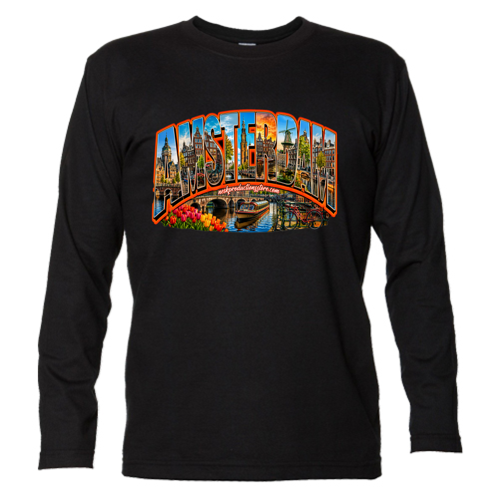 T-Shirt Unisex Manica Lunga linea amsterdam