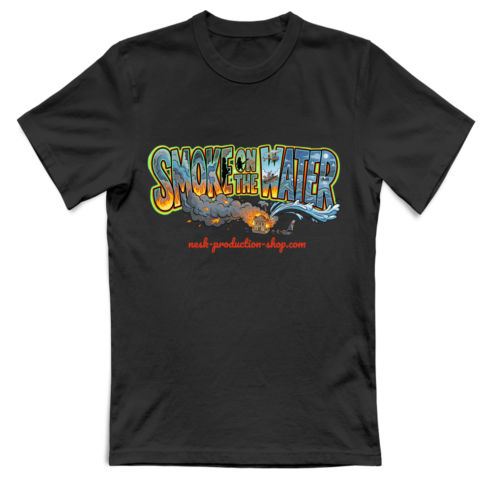 T-Shirt Unisex Large linea smoke on the water