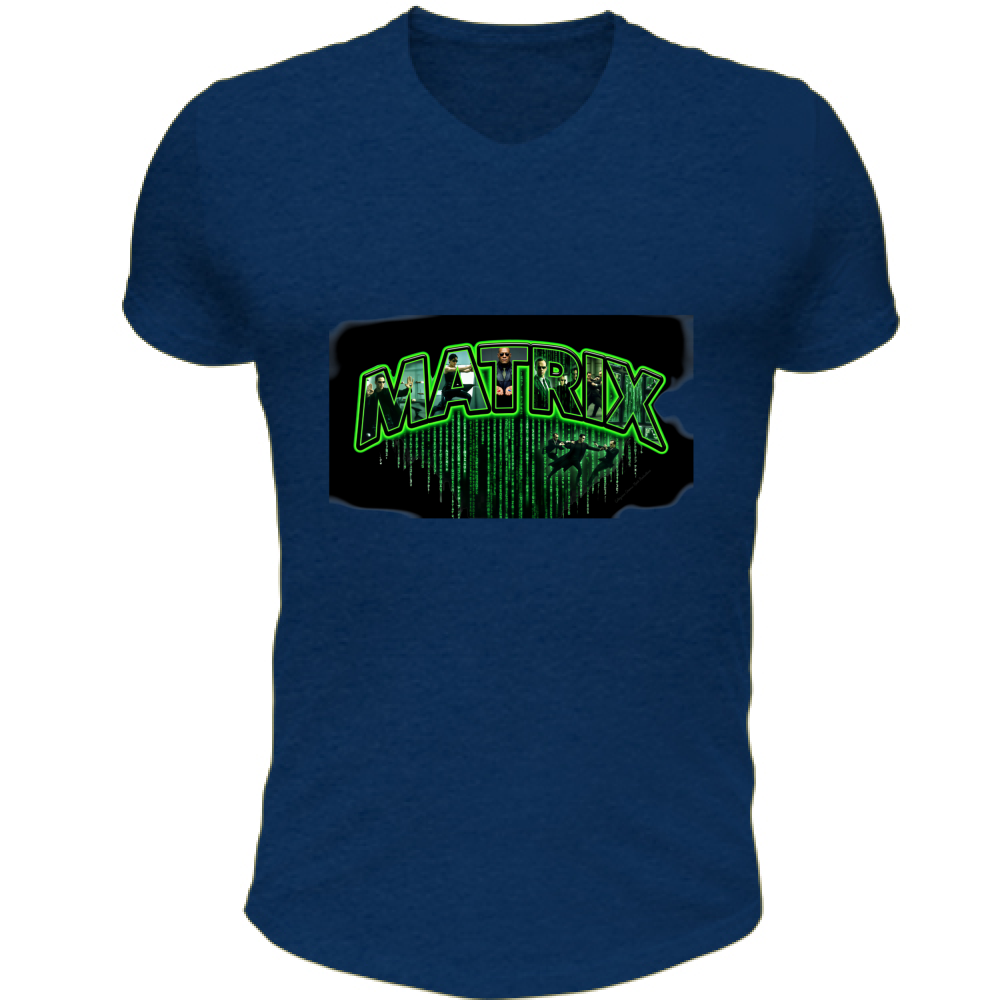 T-Shirt Unisex Scollo V linea matrix A