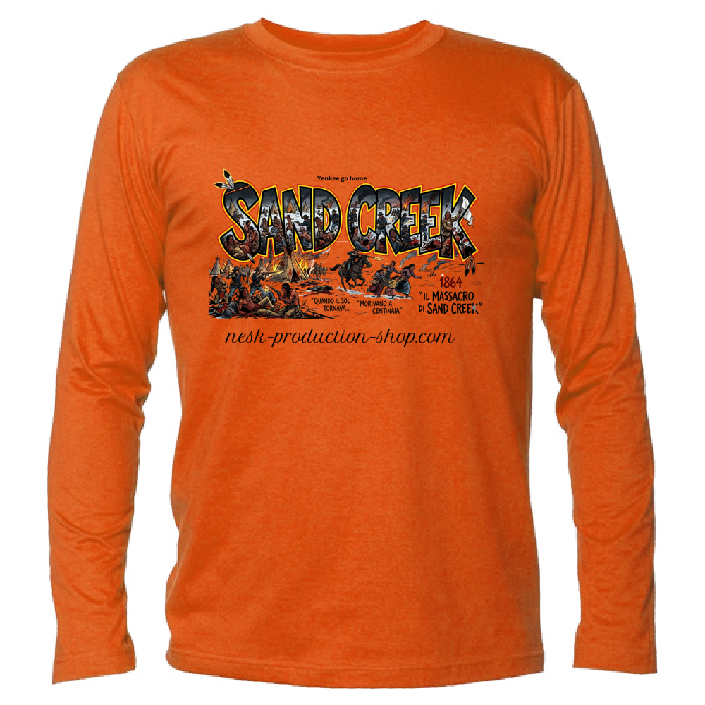 T-Shirt Unisex Manica Lunga linea sand creek
