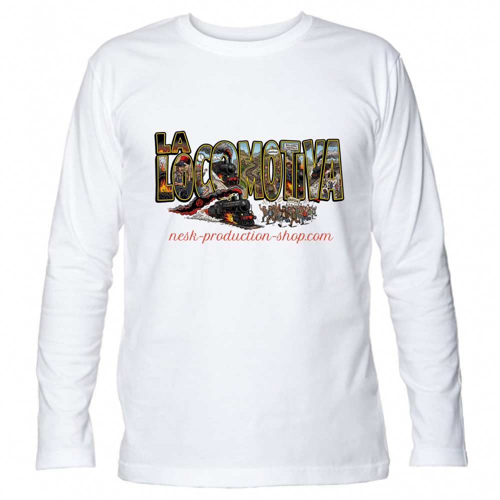 T-Shirt Unisex Manica Lunga linea la locomotiva