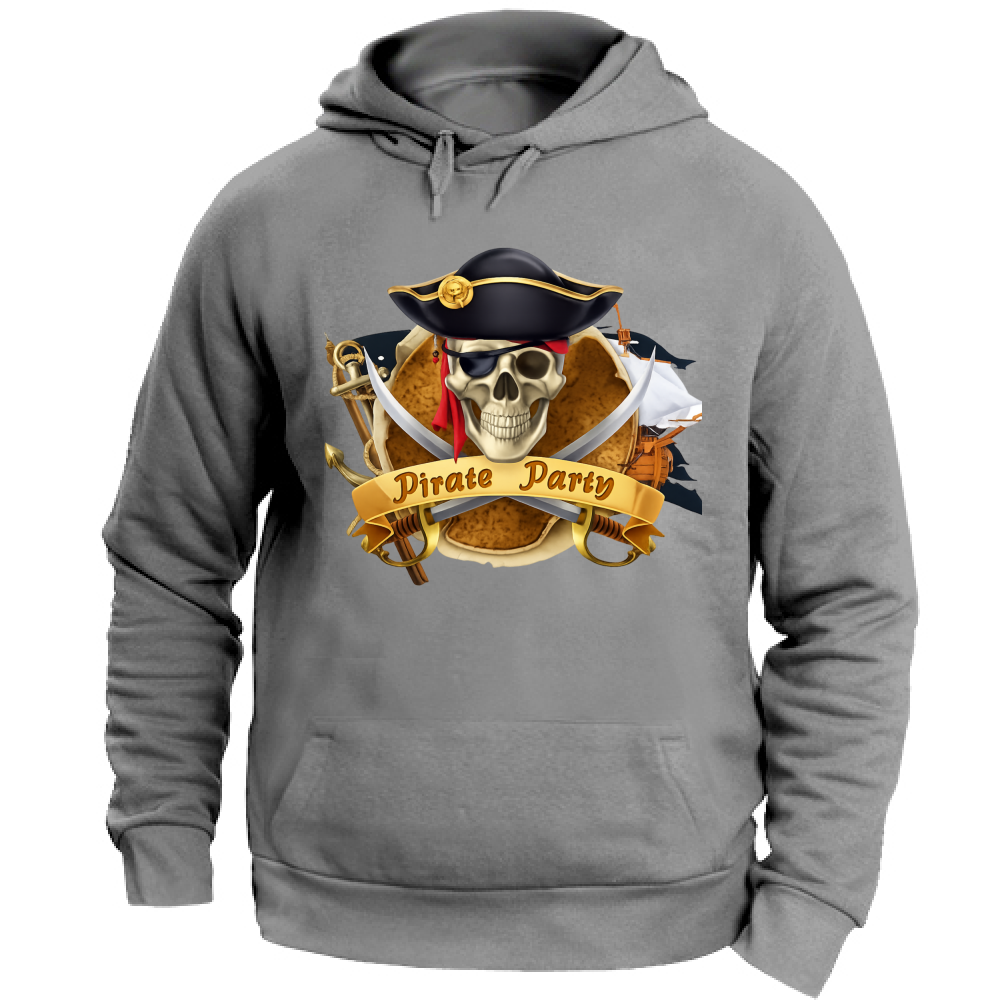 Felpa con Cappuccio Unisex Large linea pirata