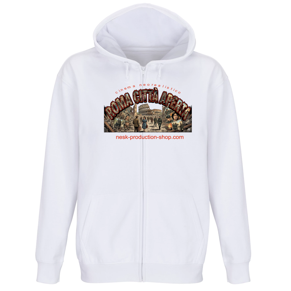 Felpa Premium Cappuccio Zip linea roma città aperta