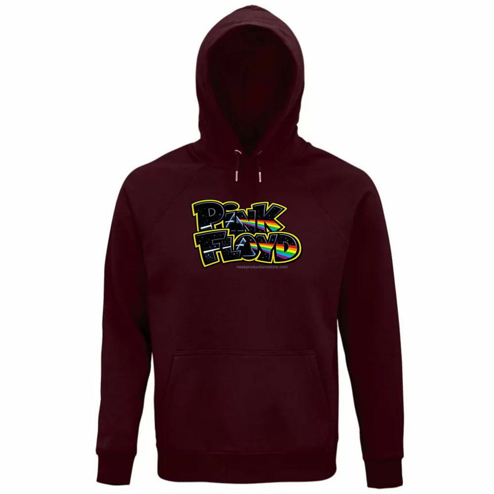 Felpa Organica Unisex Cappuccio linea Pink Floyd