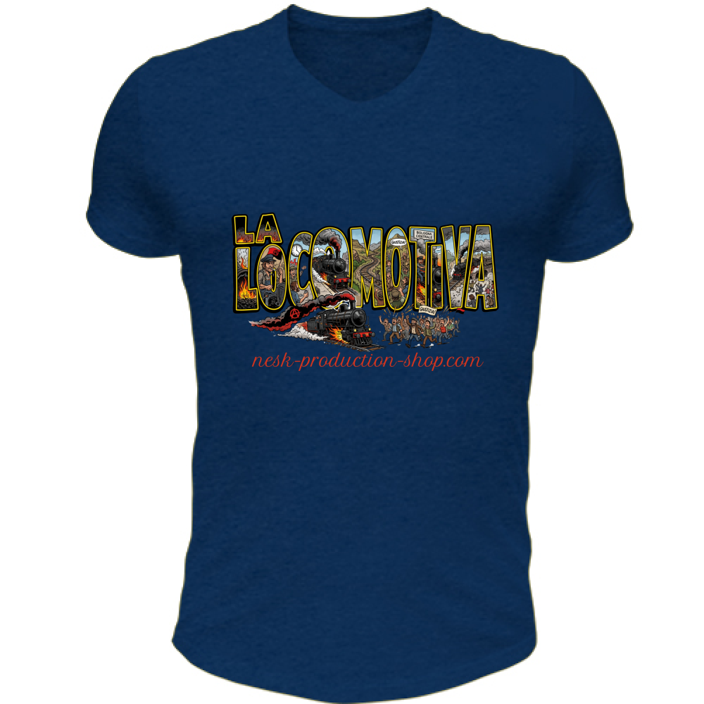 T-Shirt Unisex Scollo V linea la locomotiva