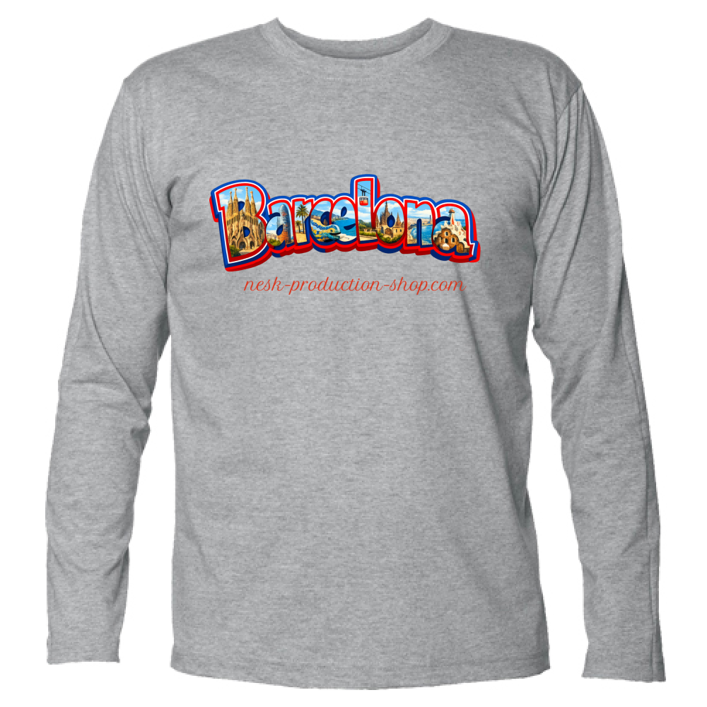 T-Shirt Unisex Manica Lunga linea Barcellona
