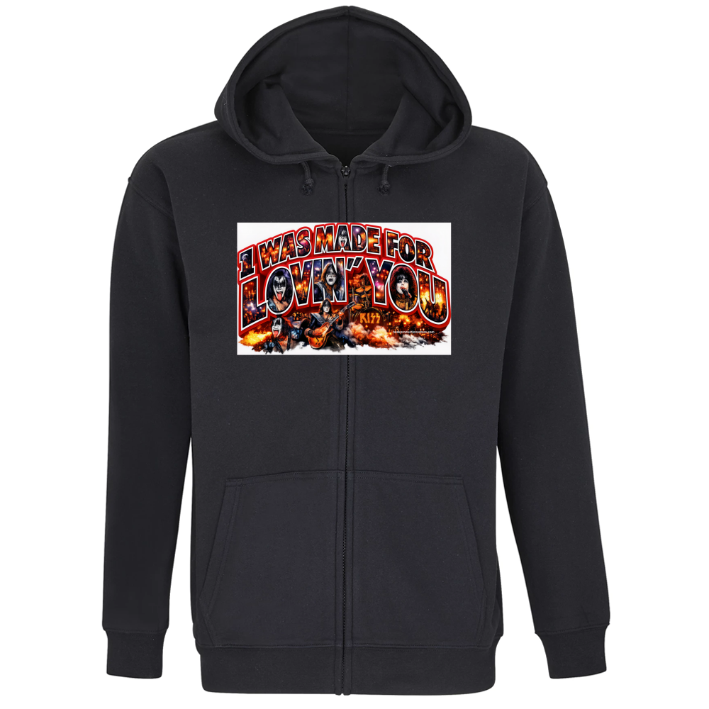Felpa Premium Cappuccio Zip linea i was made for lovin you 1A