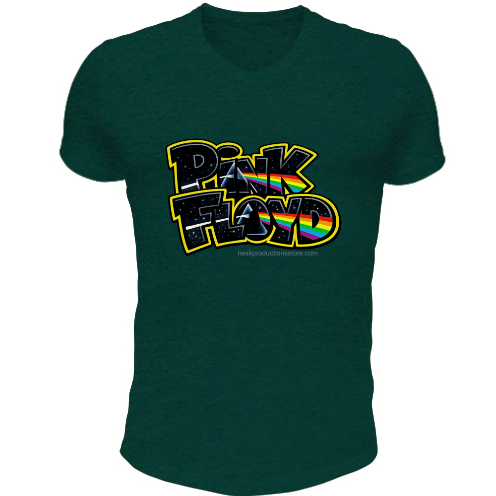 T-Shirt Unisex Scollo V linea Pink Floyd
