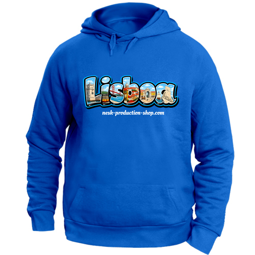 Felpa con Cappuccio Unisex Large linea lisboa