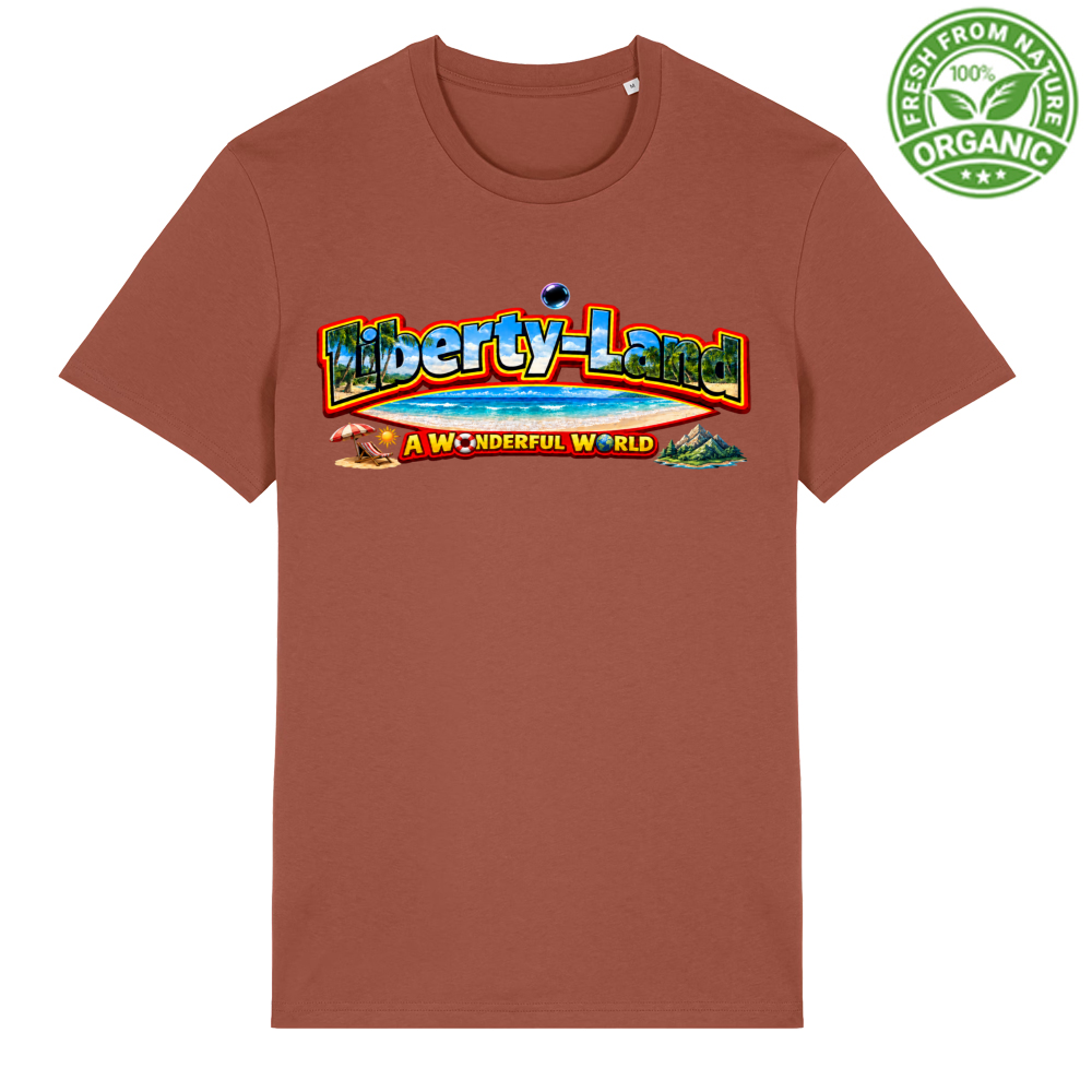 T-Shirt Unisex Organica Maglietta Verso un Mondo Migliore e Oltre