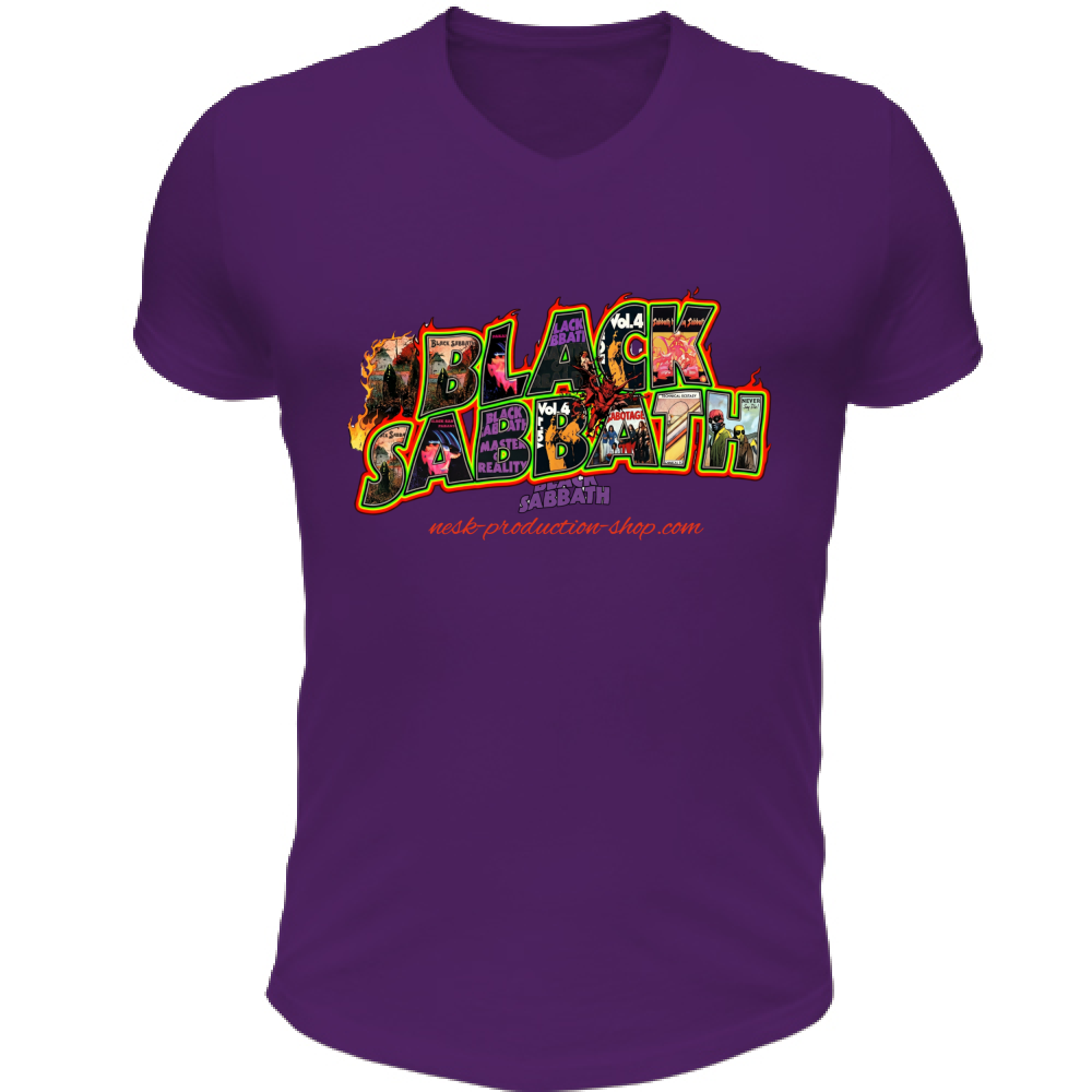 T-Shirt Unisex Scollo V linea black sabbath