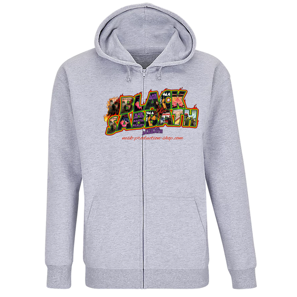 Felpa Premium Cappuccio Zip linea black sabbath