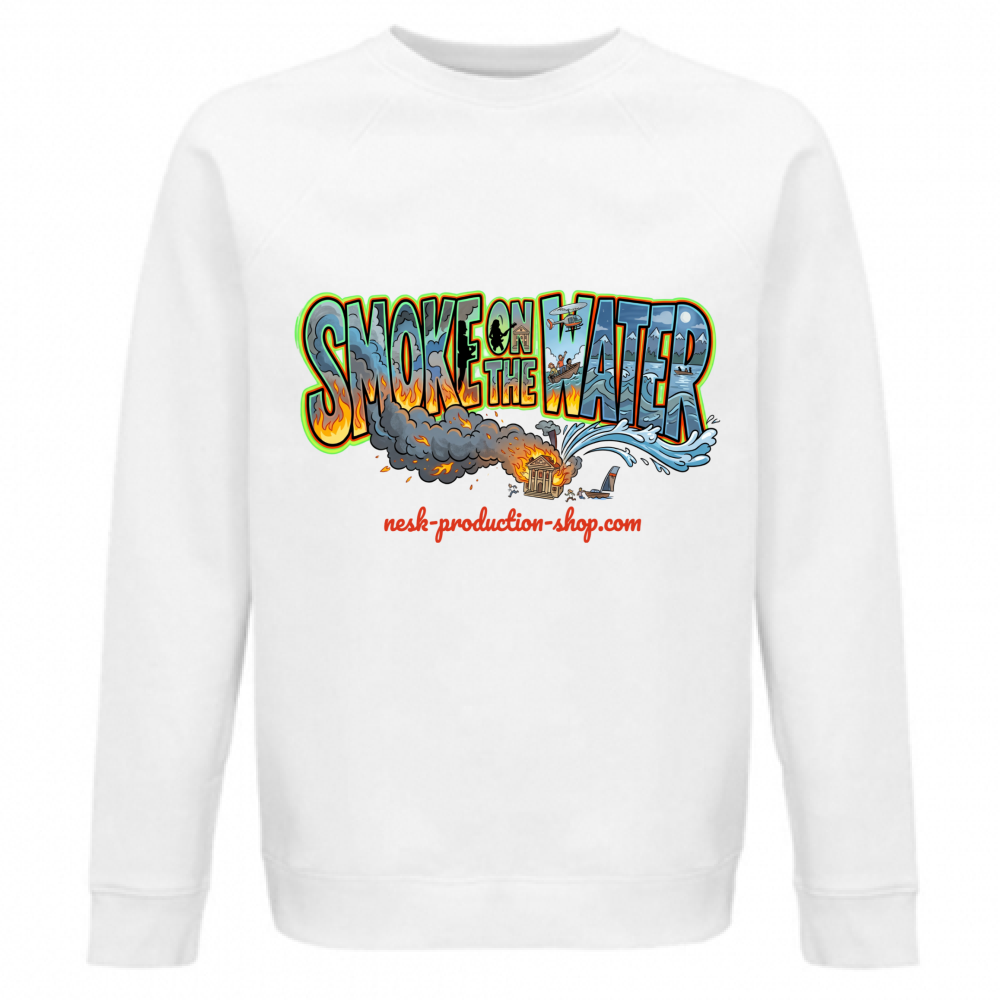 Felpa Unisex Organica linea smoke on the water