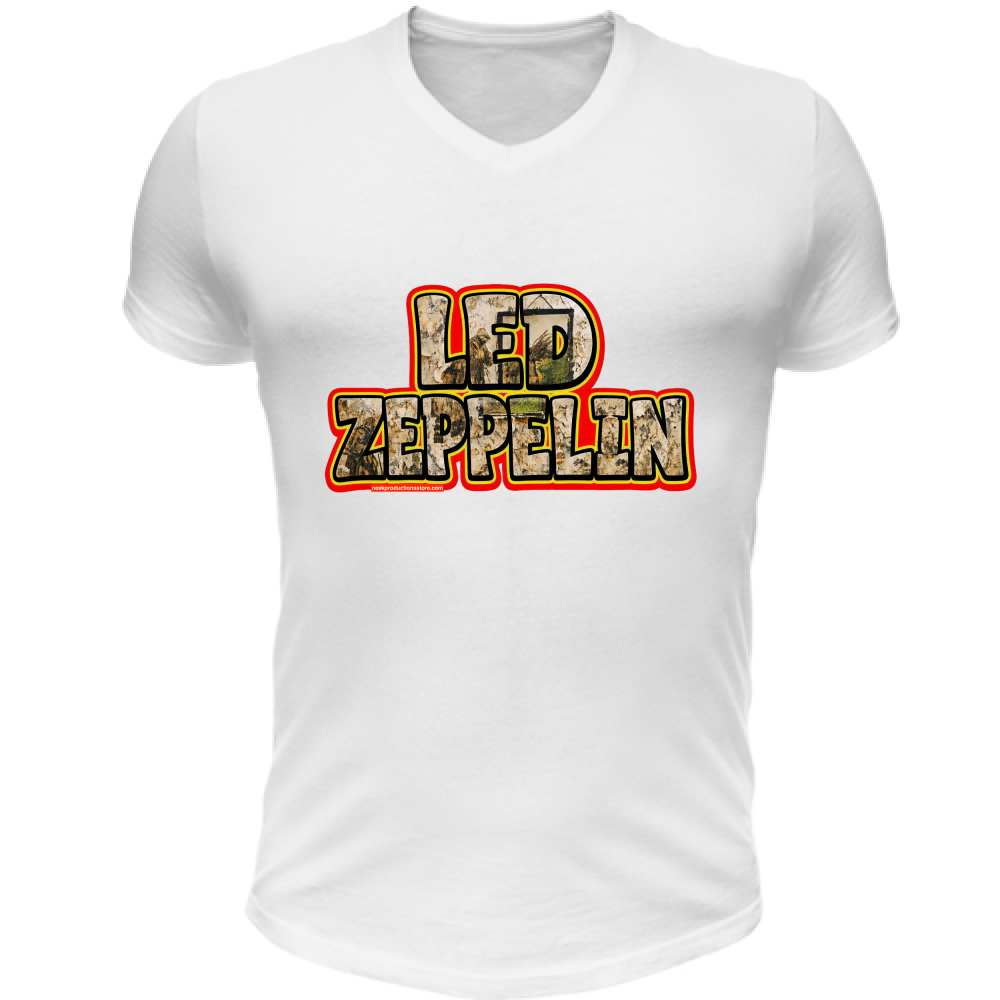 T-Shirt Unisex Scollo V linea Led Zeppelin  A