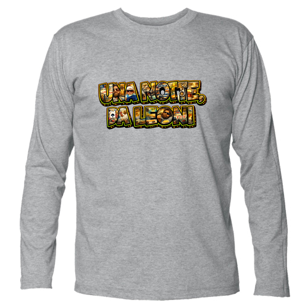T-Shirt Unisex Manica Lunga Maglietta una Notte da Leoni
