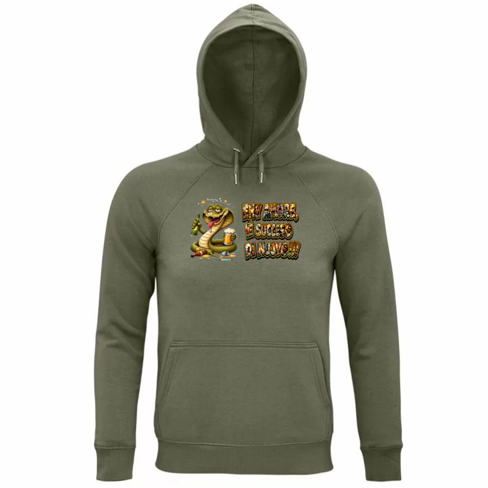 Felpa Organica Unisex Cappuccio Maglietta Scusatemi ma è Successo di Nuovo