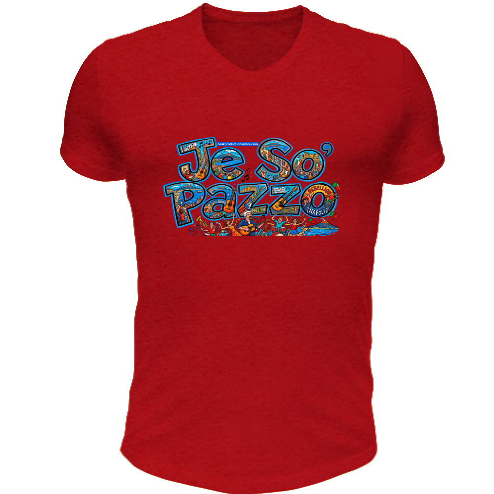 T-Shirt Unisex Scollo V linea je so pazzo A
