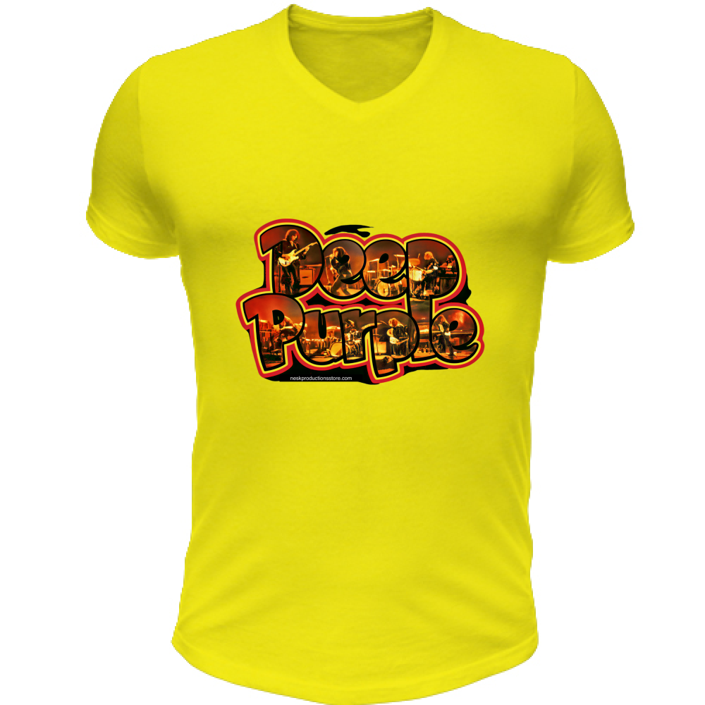 T-Shirt Unisex Scollo V linea Deep Purple