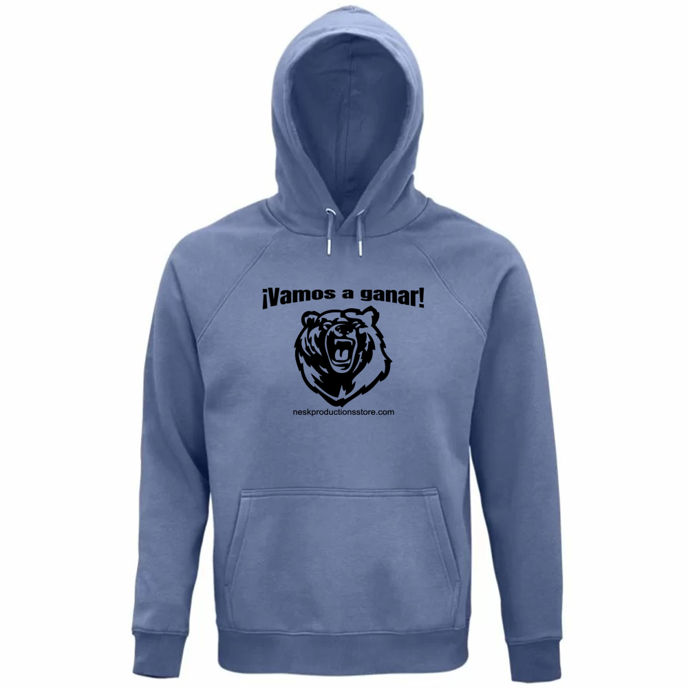 Felpa Organica Unisex Cappuccio linea vamos a ganar