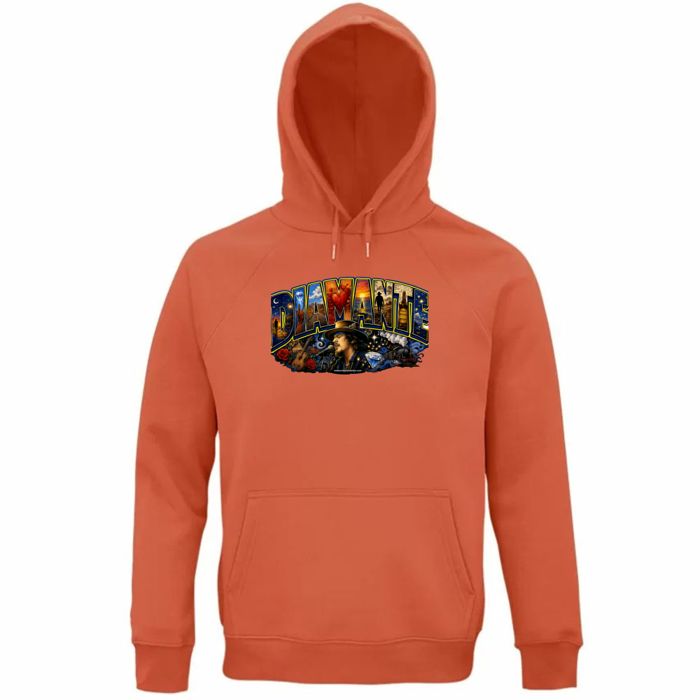 Felpa Organica Unisex Cappuccio linea Diamante Zucchero